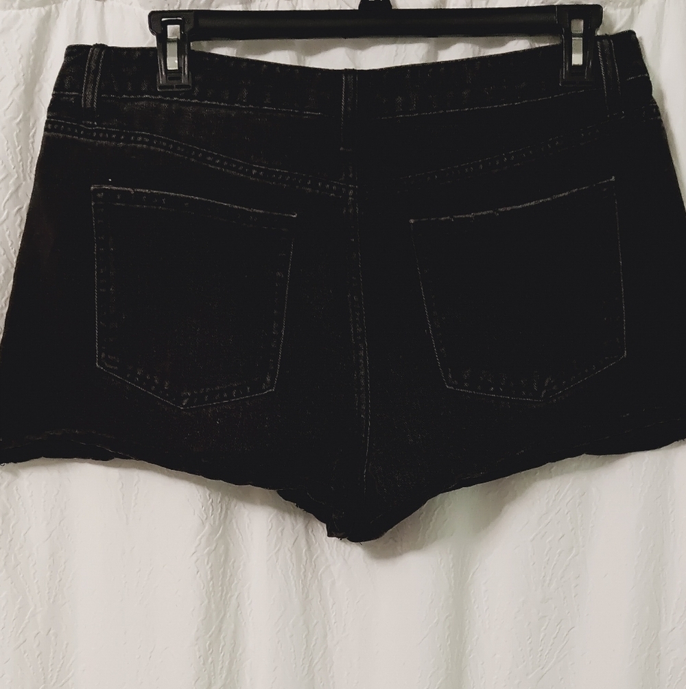 3X$25. Time And Tru High Rise Black Women's Denim Shorts Size 16